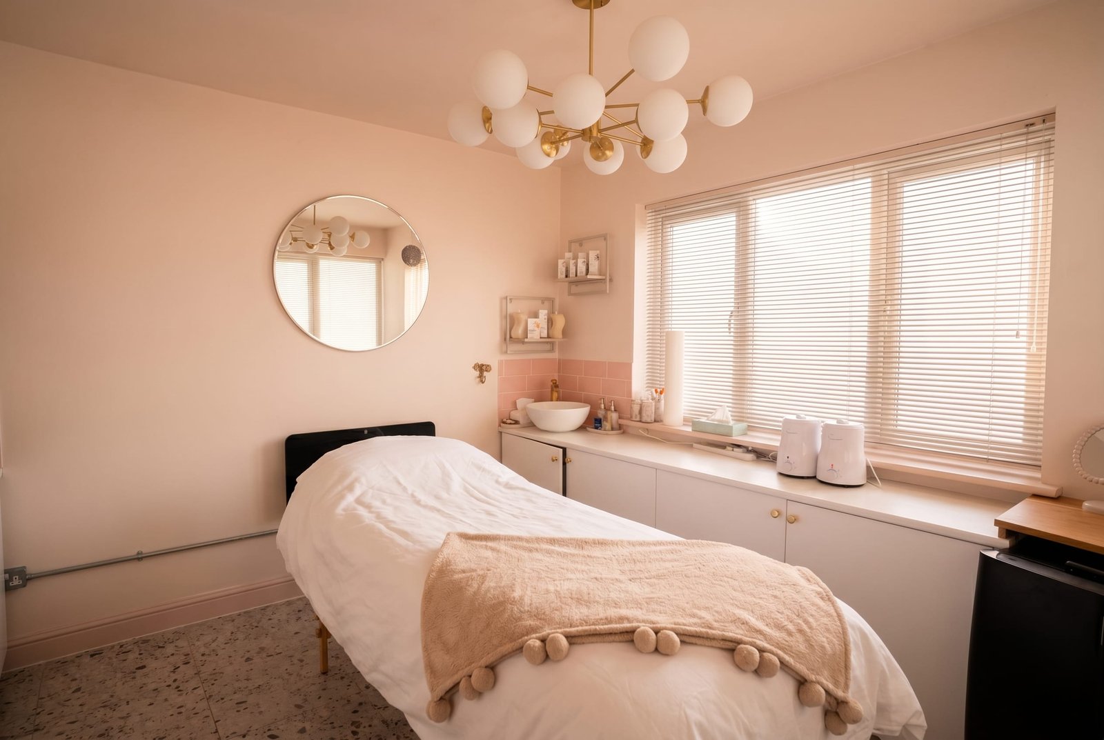 The waxing treatment room at NU Beauty in Haverhill