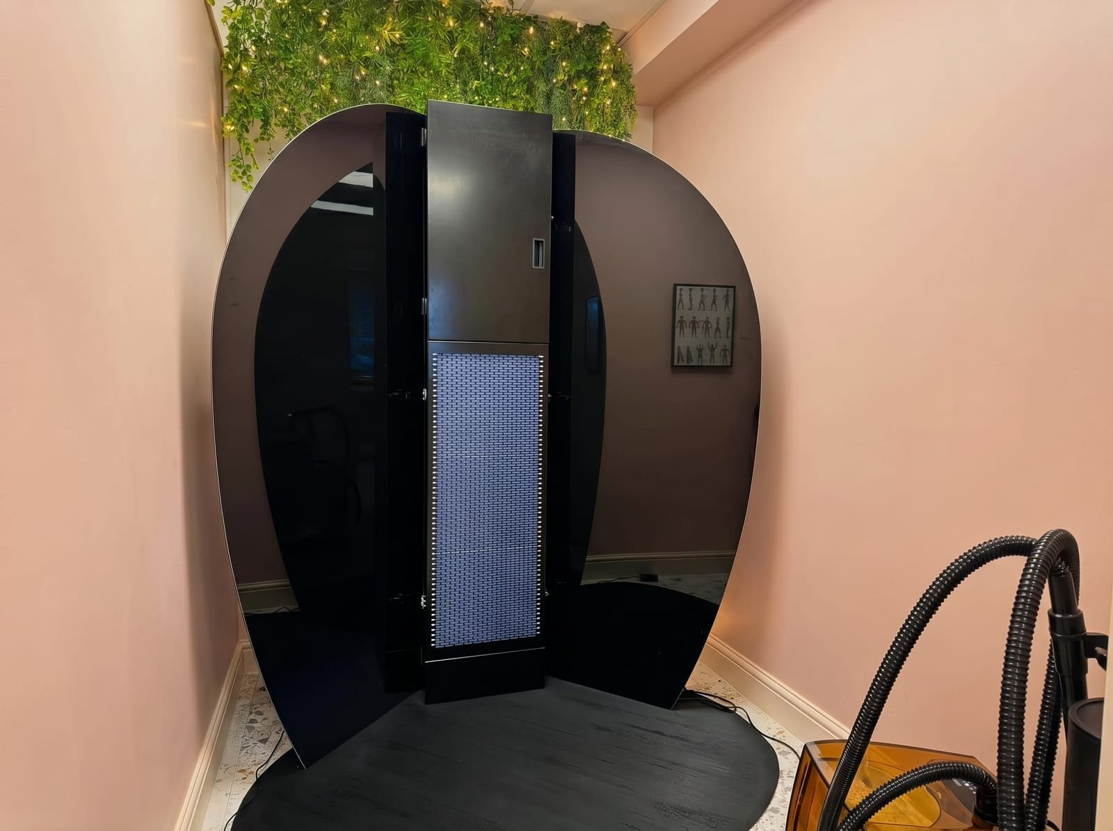 The professional spray tan booth at NU Beauty in Haverhill
